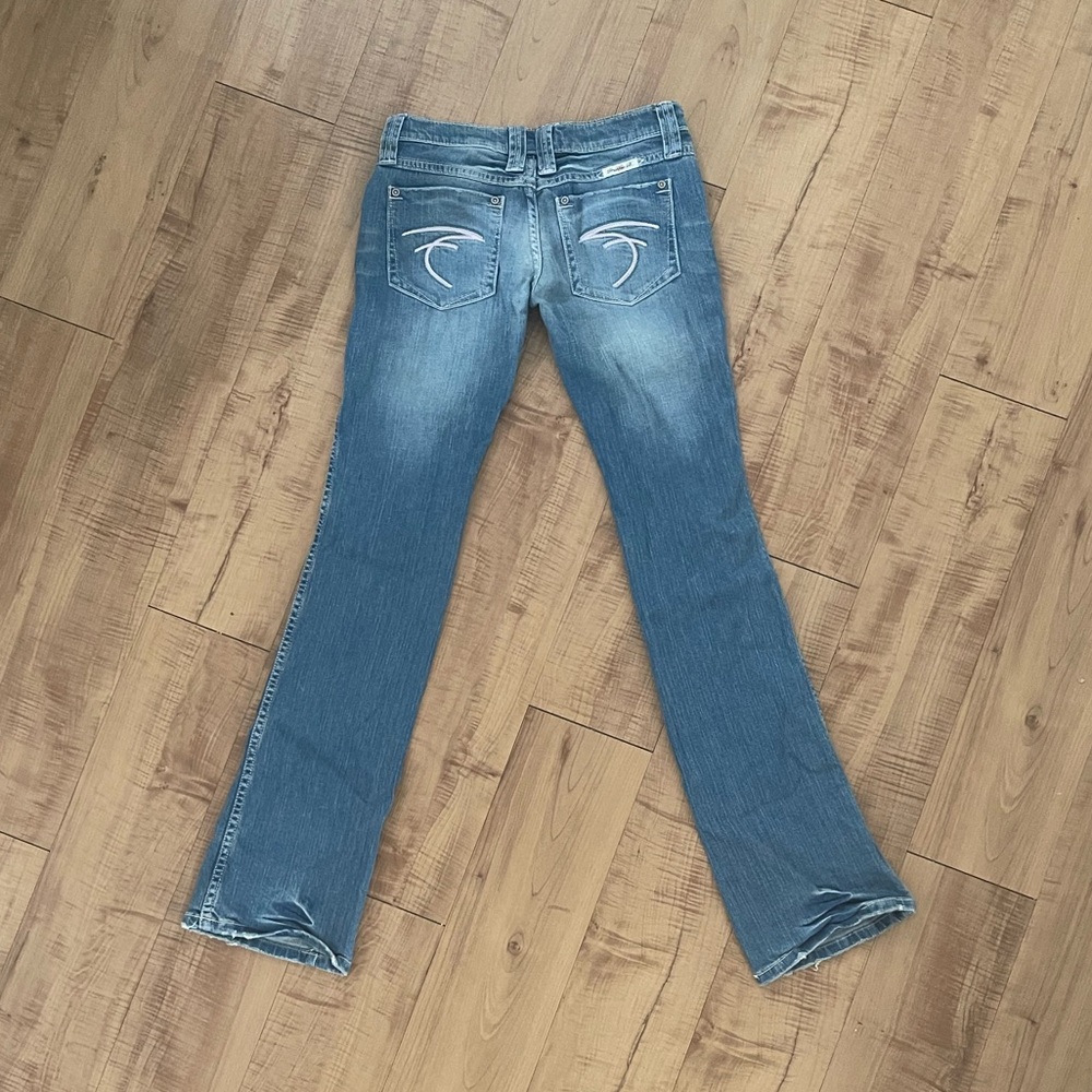 Frankie B. Distressed Blue Rockstar Lowrise Jeans BNWT Size 2